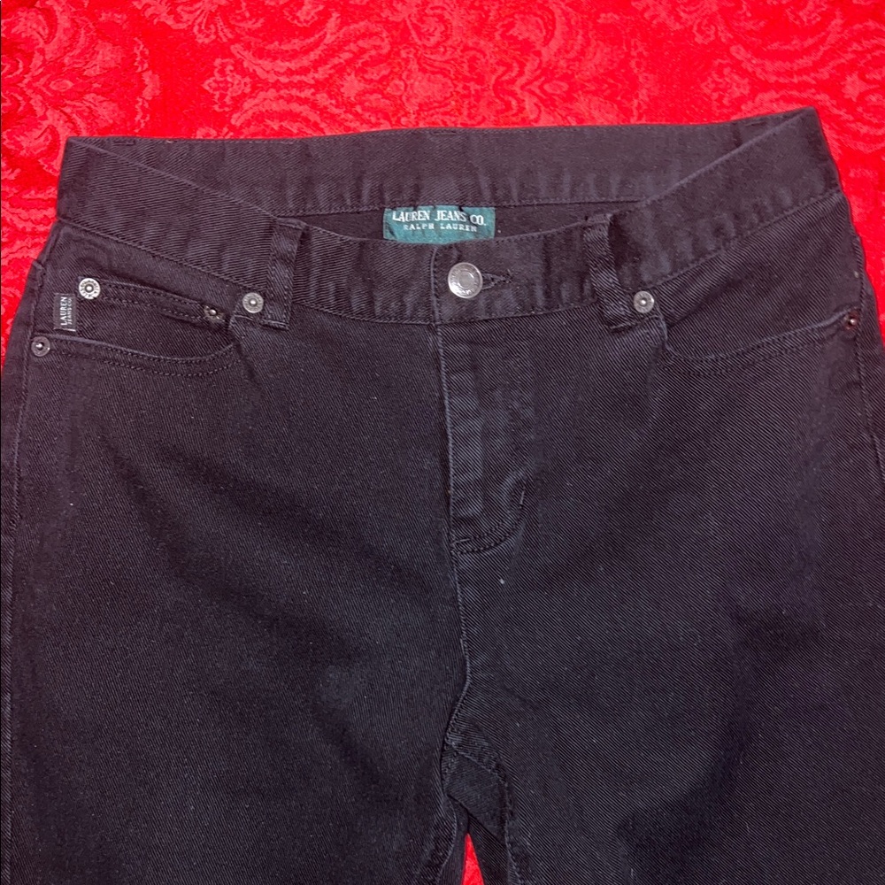 Ralph Lauren Classic Black Denim. Bootcut/Modern Flare Size 6